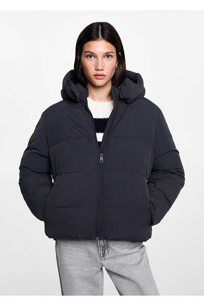 MANGO Woman Navy Blue Girl's Coat 77055629