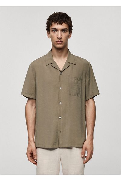 MANGO Mole Gray Men's Shirt 77062544