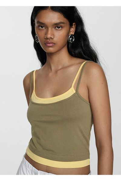 MANGO Grünes Bustier für Damen 67066736