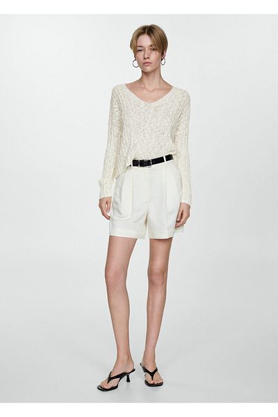 MANGO Woman Off-White Women's Sweater 77040343