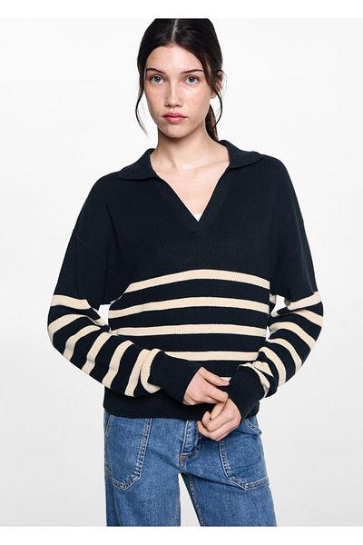 MANGO Navy Blue Girl's Sweater 77064039