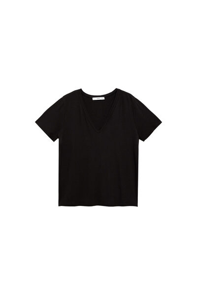 MANGO Black Women's T-Shirt 77070580