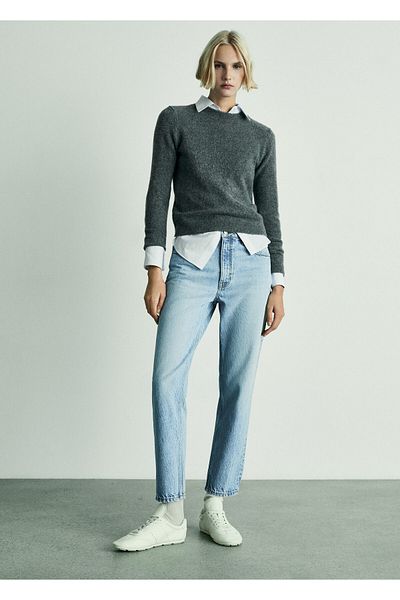MANGO Medium Denim Color Women's Jeans 77190583