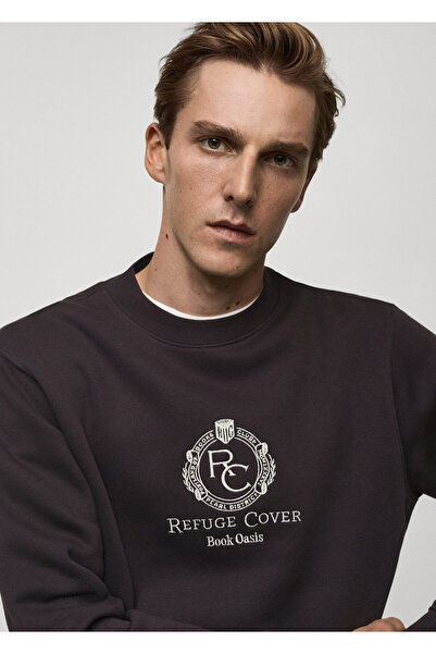 MANGO Mor Erkek Sweatshirt 77095974