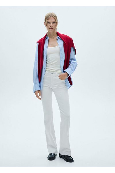 MANGO Blugi albi de damă 77020357