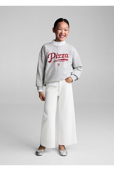 MANGO Woman Metal Gray Girl's Sweatshirt 77043274