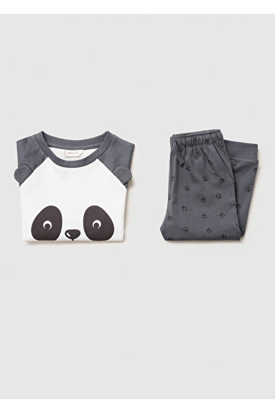 MANGO Woman Erkek Bebek Asfalt Rengi Pijama Altı