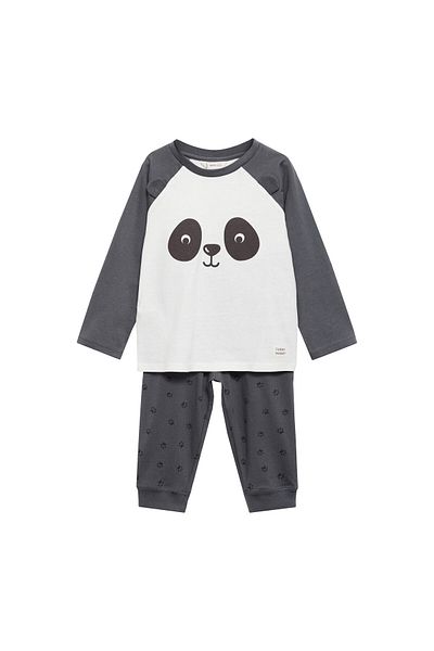 MANGO Woman Baby Boy Asphalt Color Pajama Bottoms