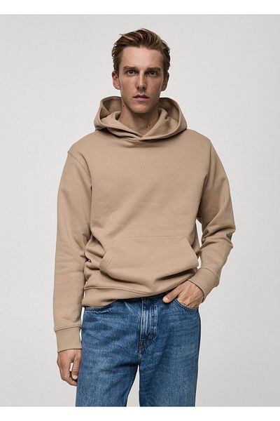 MANGO Woman Dark Camel Men's Sweatshirt 77027115