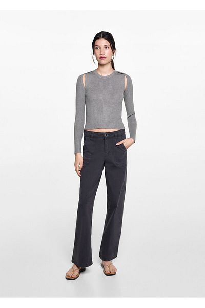MANGO Gray Girl's Sweater 77022934