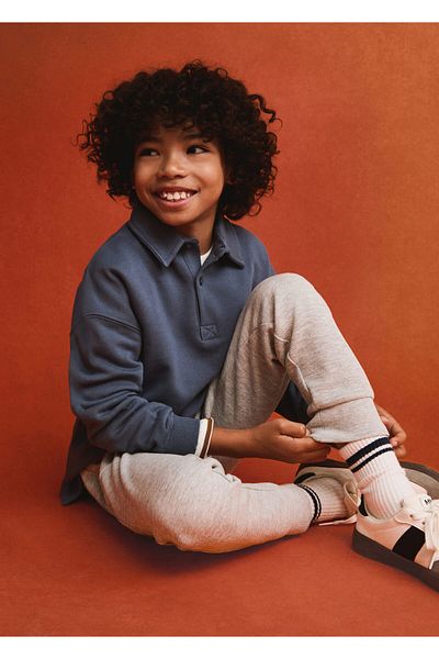 MANGO Boy's Metal Gray Trousers