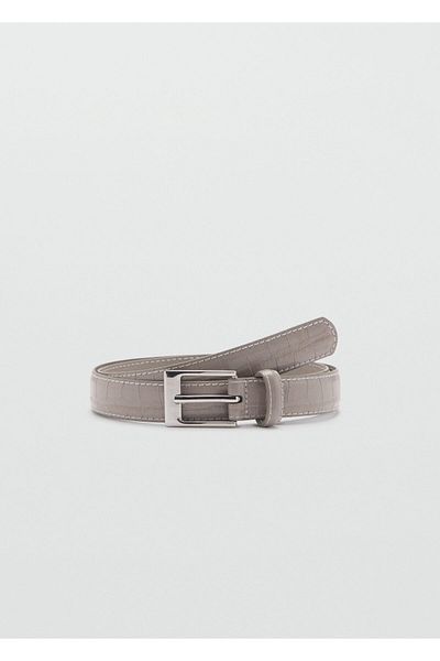 MANGO Gray Women's Belt 77005998