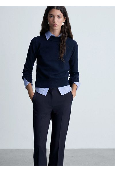 MANGO Pantaloni de damă bleumarin 77090642