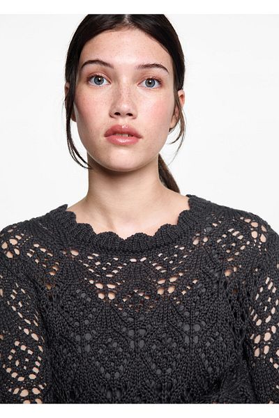 MANGO Charcoal Color Girl's Sweater 77024044