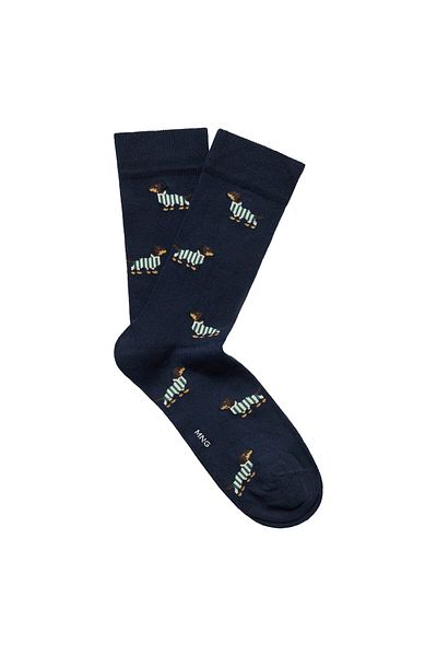 MANGO Ανδρικές κάλτσες Navy Blue 77044444