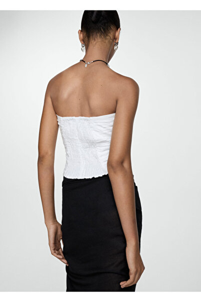 MANGO Woman White Women's Bustier 77090389