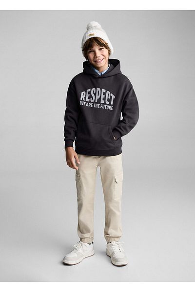 MANGO Boy's Charcoal Sweatshirt