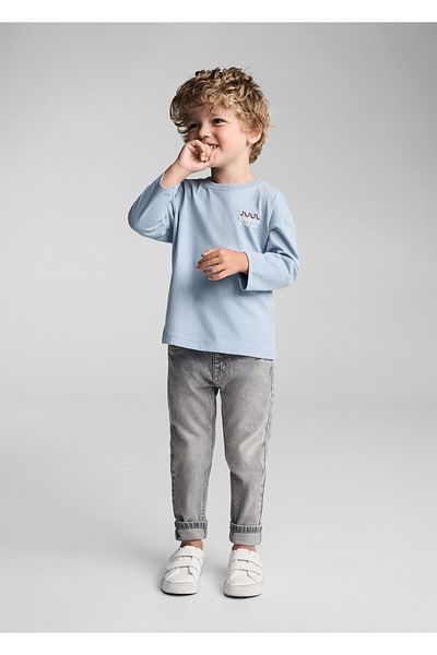 MANGO Baby Boy Sky Blue T-Shirt