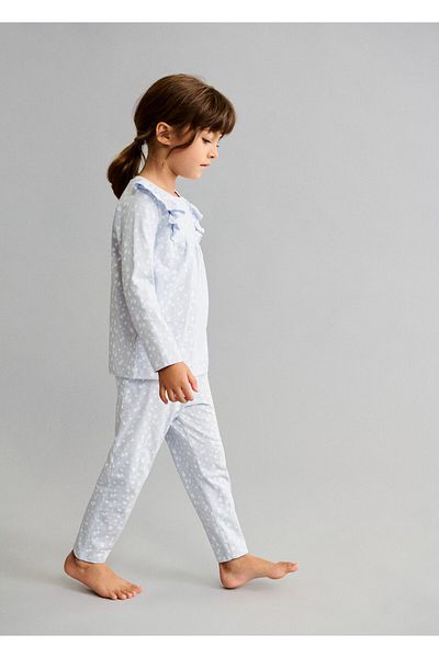MANGO Woman Sky Blue Baby Girl Pajama Bottoms 77054438