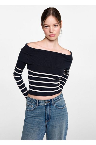 MANGO Navy Blue Girl's Sweater 77054041