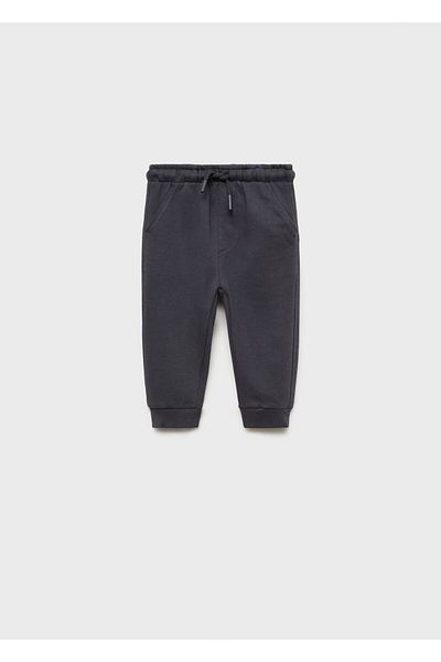 MANGO Baby Boy Charcoal Color Trousers