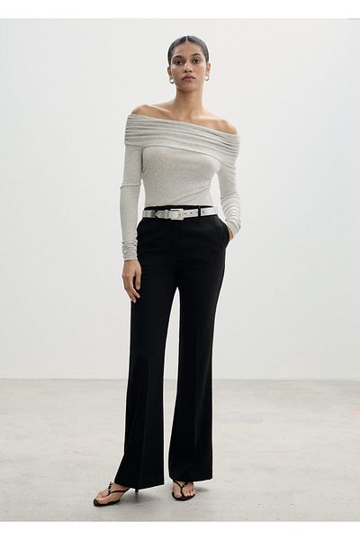 MANGO Γκρι γυναικείο T-Shirt 77974030 -92