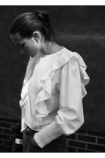 MANGO Kırık Beyaz Kız Çocuk Bluz 77025989