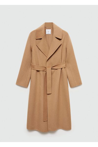 MANGO Palton de damă Dark Camel 77005645