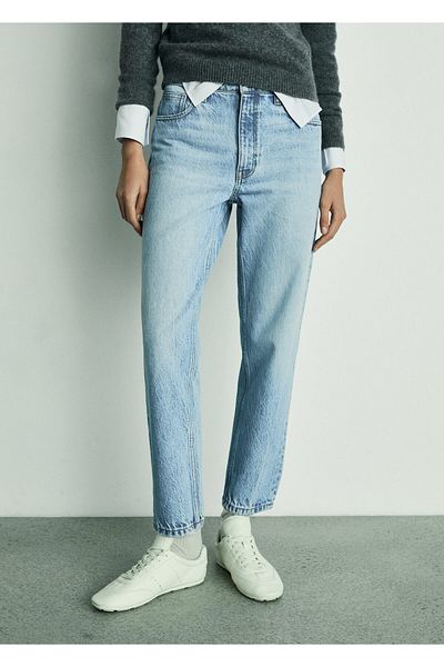 MANGO Medium Denim Color Women's Jeans 77190583