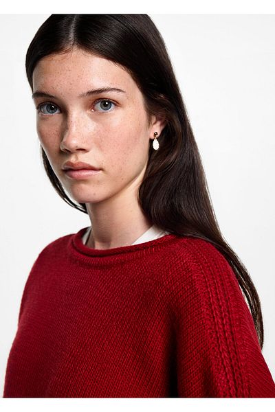 MANGO Red Girl's Sweater 77055983