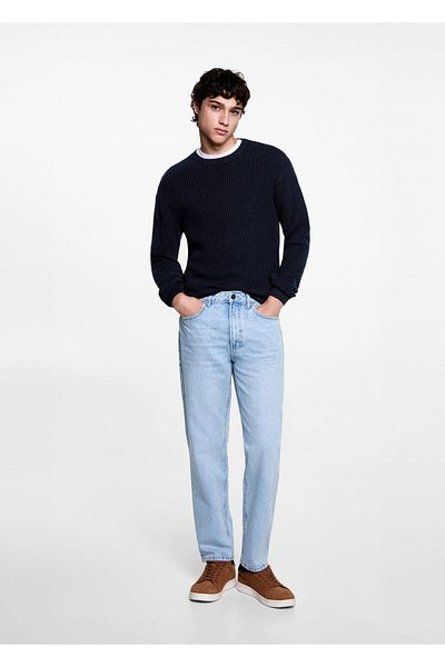 MANGO Woman Boy's Navy Blue Sweater