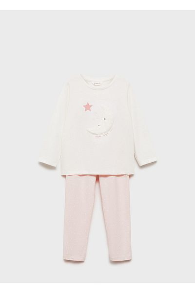 MANGO Pastellrosa Baby Girl Pyjama Hose 77044440