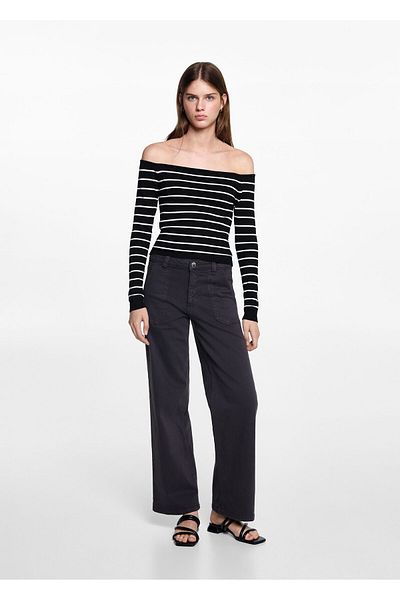 MANGO Woman Black Girl's Sweater 77052932