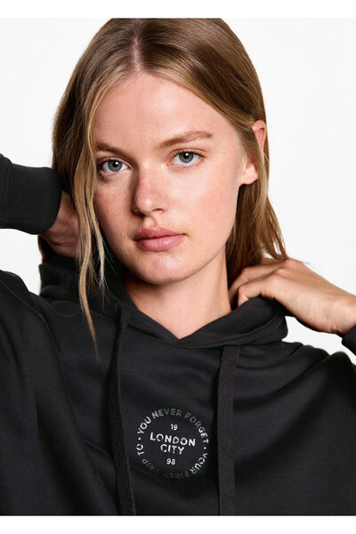 MANGO Woman Kömür Rengi Kız Çocuk Sweatshirt 77085993