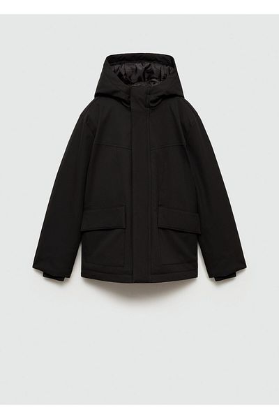MANGO Boy's Black Coat
