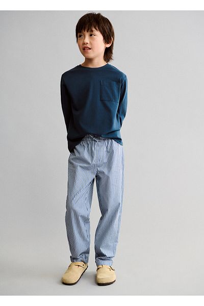 MANGO Woman Marineblaues Pyjama-Set für Jungen