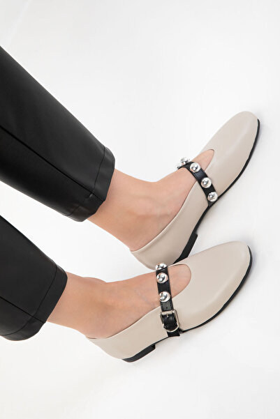 SOHO Bej-Siyah Kadın Babet 20485