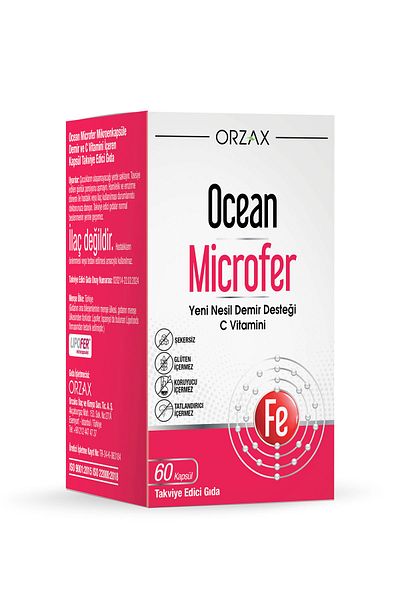 Ocean ميكروفير حديد وفيتامين سي 60 كبسولة