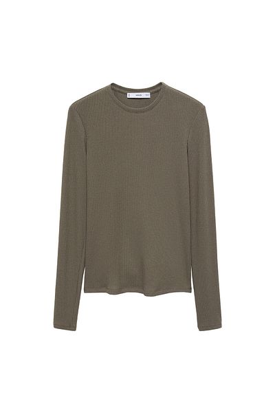 MANGO Χακί γυναικείο T-Shirt 87020445