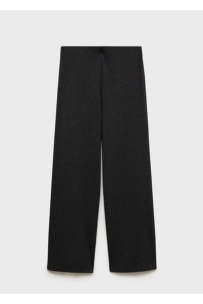 MANGO Dark Gray Women's Trousers 87080456