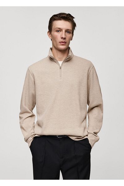 MANGO Ανδρικό φούτερ Sand 77027926