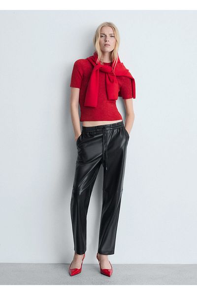 MANGO Black Women's Pants 87030436