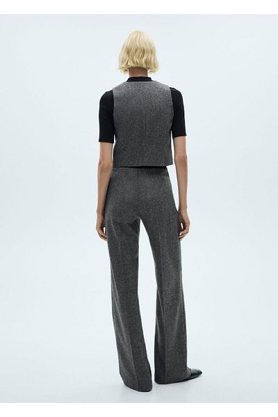MANGO Black Women's Vest 77087720