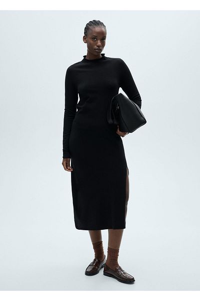 MANGO Black Women's Dress 87060425