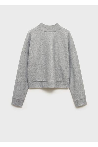 MANGO Hanorac gri pentru damă 77087685