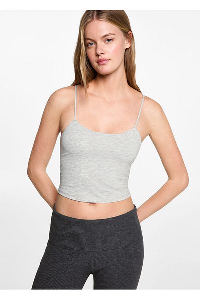 MANGO Bustieră pentru fetiță gri metal 77078271