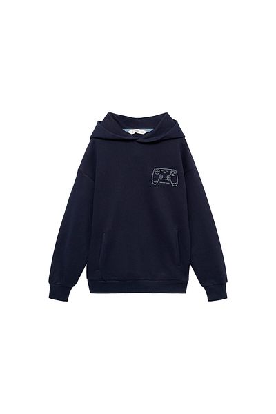 MANGO Boy's Navy Blue Sweatshirt