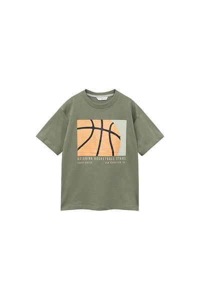 MANGO Tricou verde mușchi pentru băiat