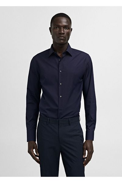 MANGO Cămașă pentru bărbați bleumarin 77080570