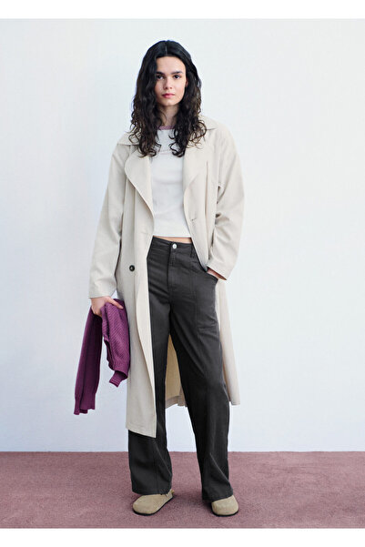 MANGO Kömür Rengi Kız Çocuk Pantolon 87063276